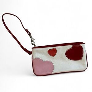 Coach Valentine's Leather Heart Wristlet Wallet